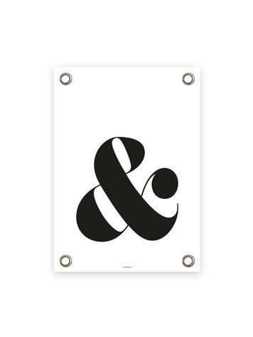 Villa Madelief VM | Tuinposter & teken wit/zwart