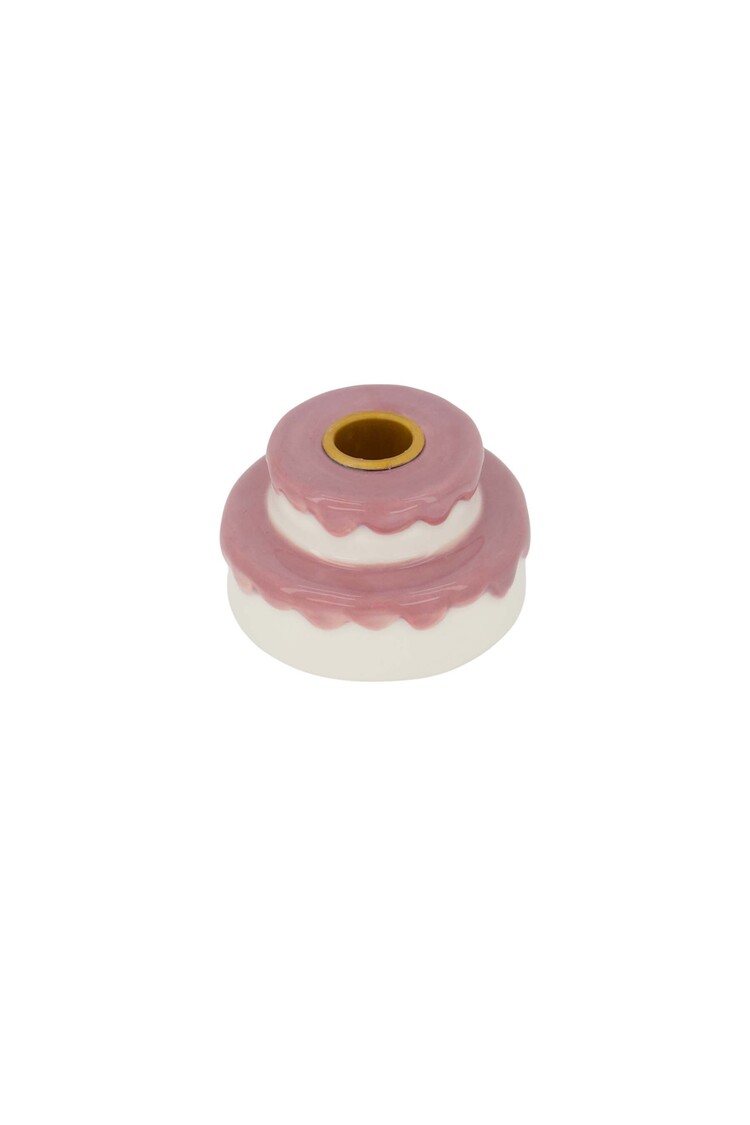 Zusss Zusss | Kandelaar keramiek taart wit/roze