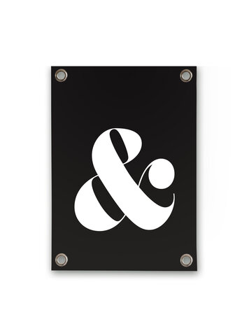 Villa Madelief VM | Tuinposter & teken zwart/wit