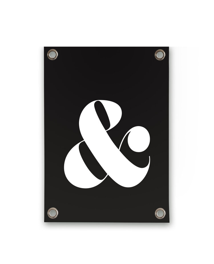 Villa Madelief VM | Tuinposter & teken zwart/wit