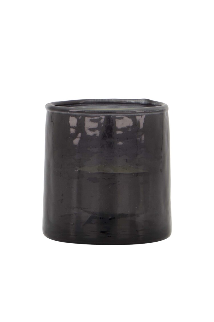 Zusss Zusss | Waxinelichthouder gehamerd antraciet