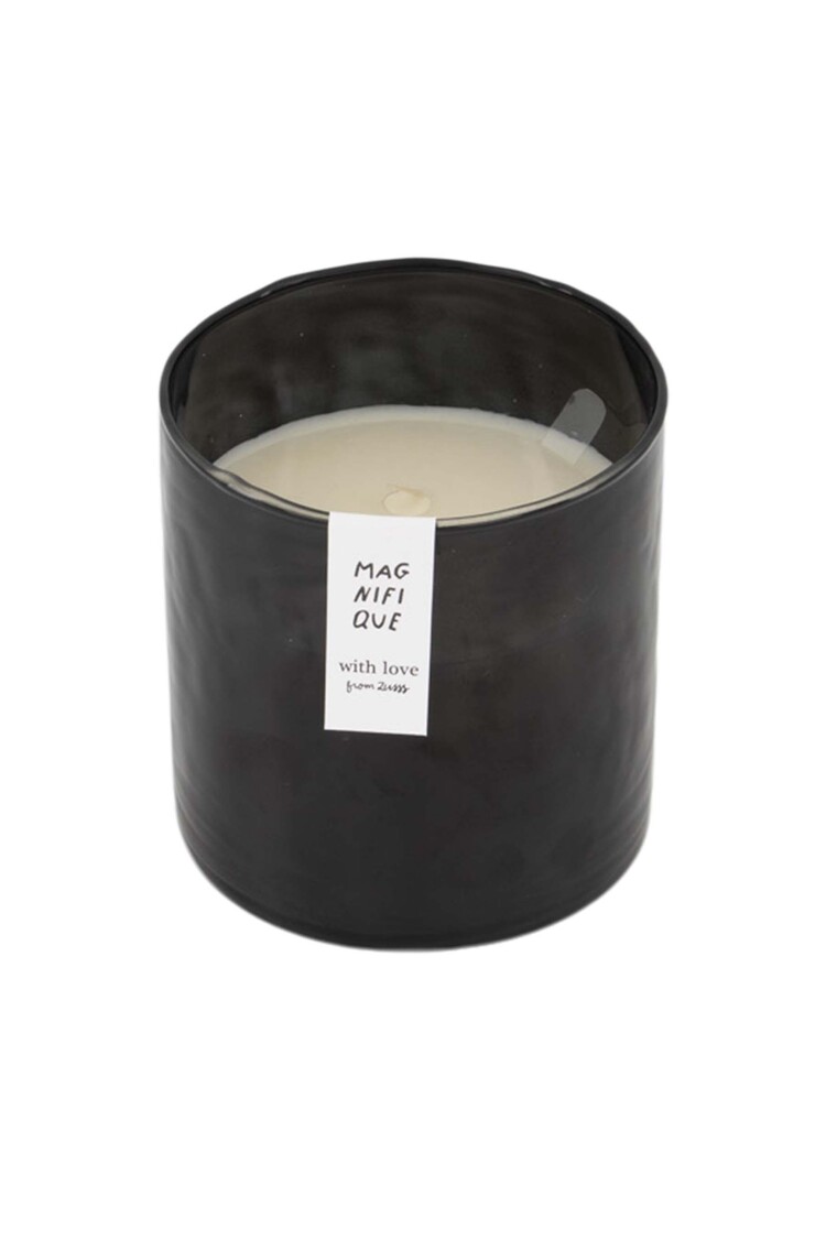 Zusss Zusss | Geurkaars hammered glas antracietgrijs
