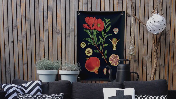 Villa Madelief VM | Tuinposter botanisch granaatappel