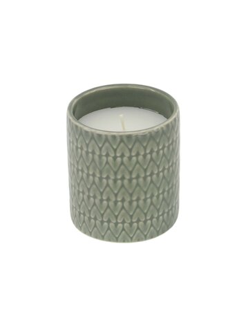 Zusss Zusss | Geurkaars keramiek hartjes donkergroen