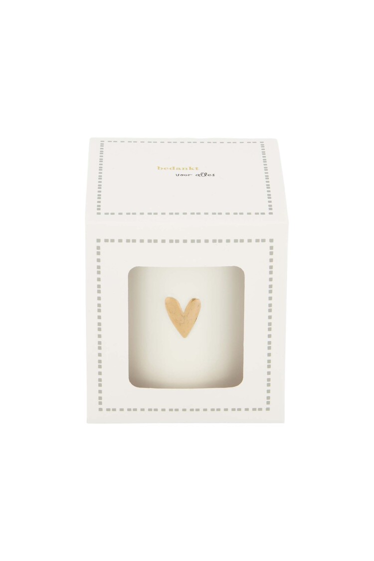 Zusss Zusss | Geurkaars keramiek in doosje bedankt wit/grijsblauw