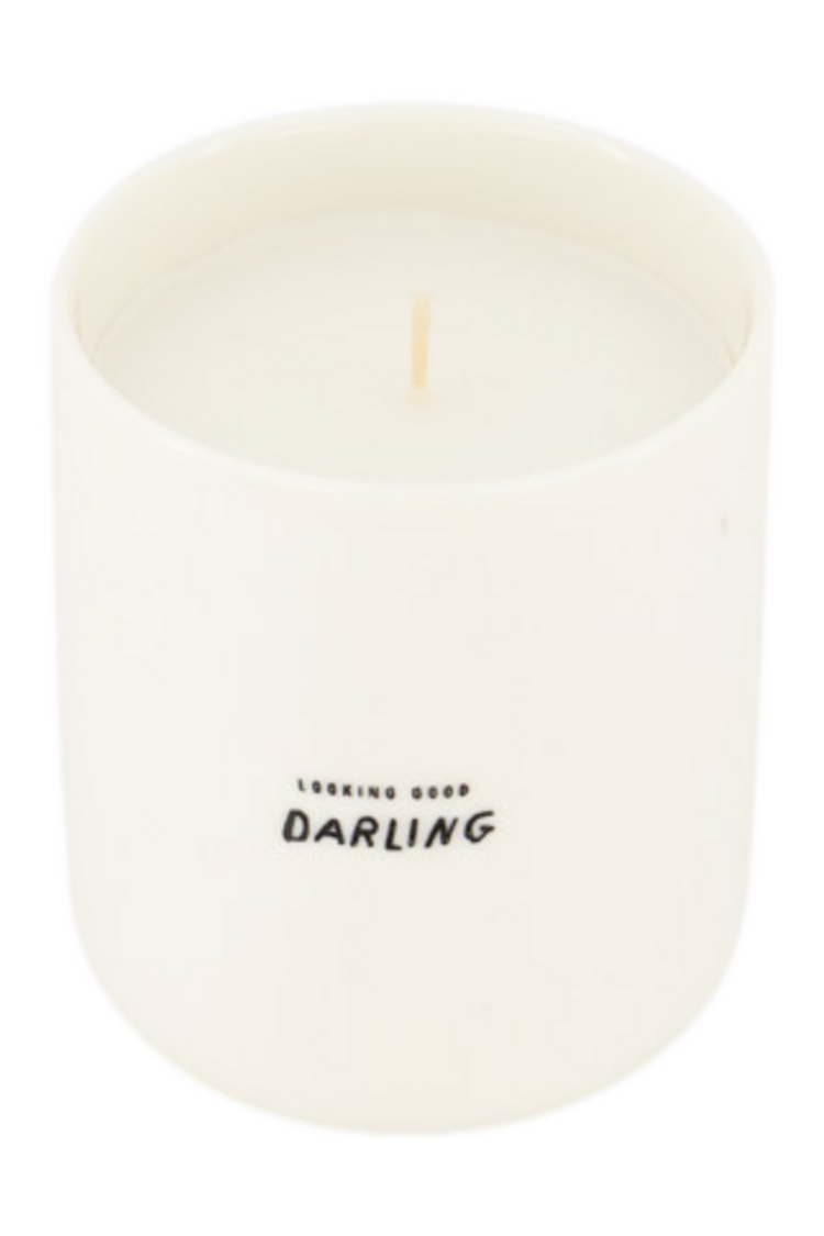 Zusss Zusss | Geurkaars keramiek in doosje darling wit/antracietgrijs