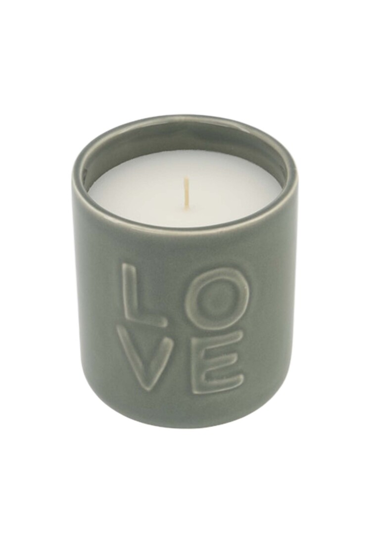 Zusss Zusss | Geurkaars keramiek love donkergroen