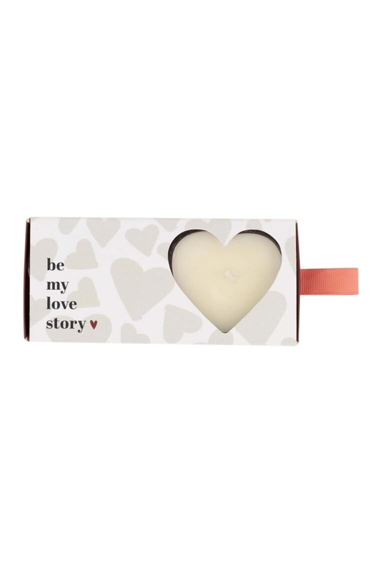 Zusss Zusss | Set van 2 geurkaarsjes in doosje hartje wit/rood