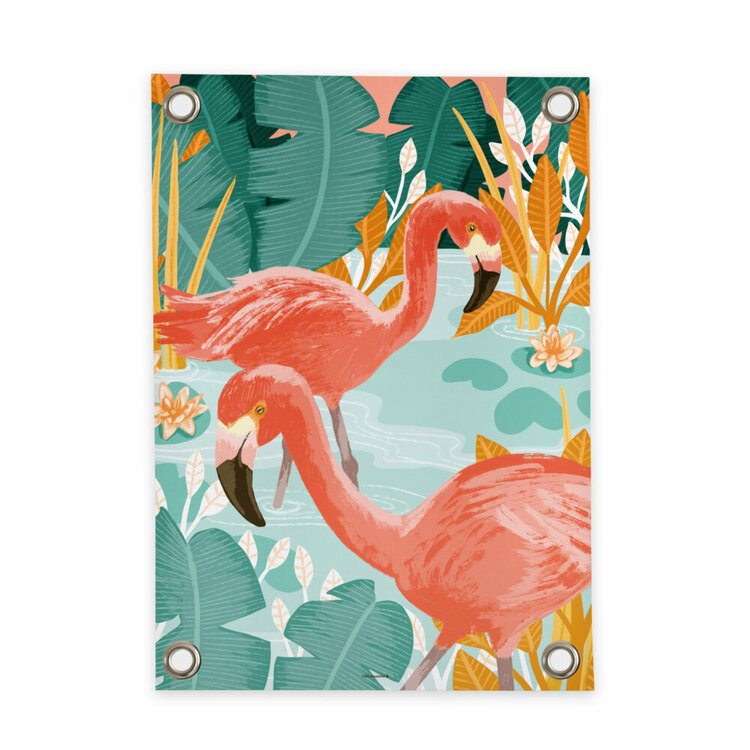 Villa Madelief VM | Tuinposter Flamingo