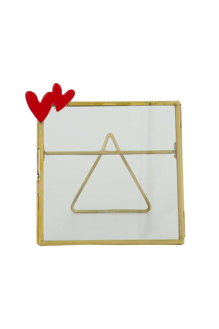 Zusss Zusss | Fotolijstje metaal hartjes rood/goud