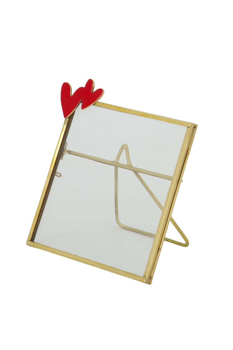Zusss Zusss | Fotolijstje metaal hartjes rood/goud