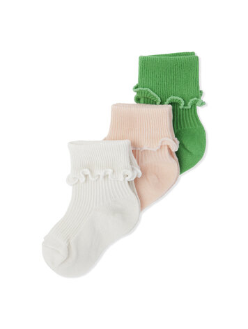 Konges Sløjd Konges Slojd | Rib frill sokken green - 15-16