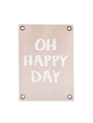 Villa Madelief VM | Tuinposter happy day beige wit