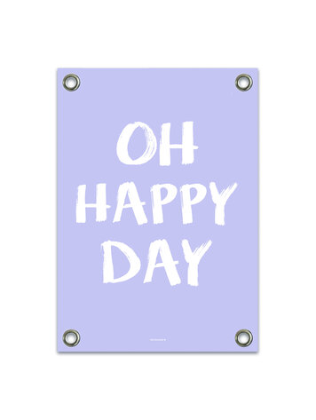 Villa Madelief VM | Tuinposter happy day paars wit