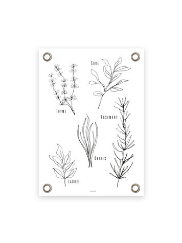 Villa Madelief VM | Tuinposter kruiden