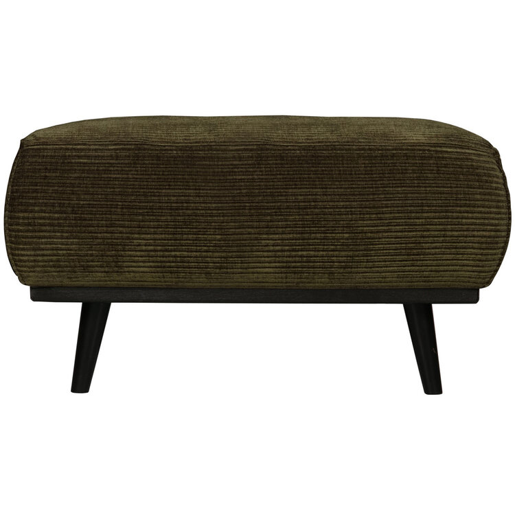 WOOOD BePureHome | Hocker Statement platte brede rib warm groen
