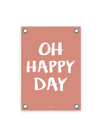 Villa Madelief VM | Tuinposter happy day terra wit