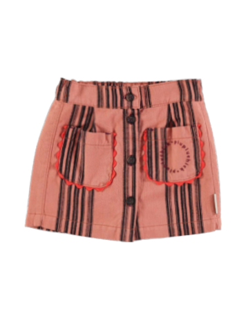 Piupiuchick Piupiuchick | Rok black stripes pink