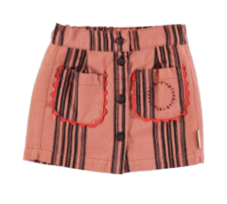 Piupiuchick Piupiuchick | Rok black stripes pink