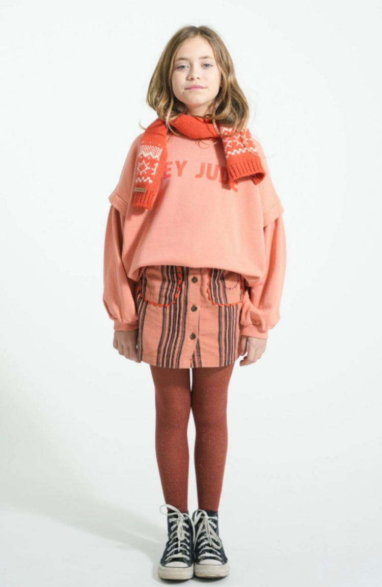 Piupiuchick Piupiuchick | Rok black stripes pink