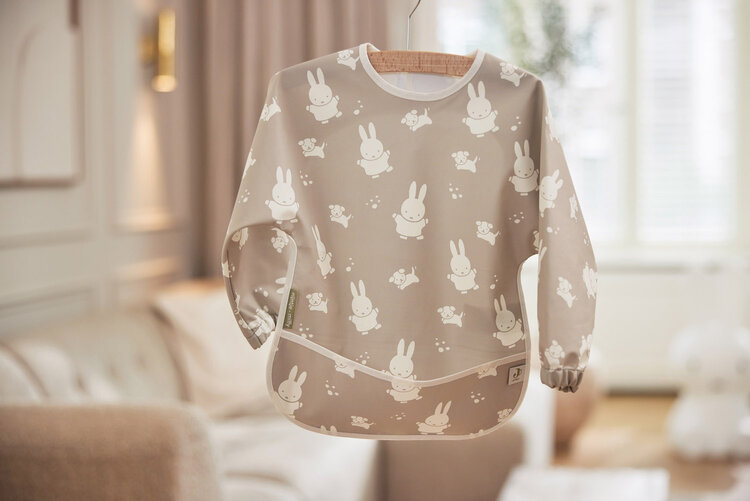 Jollein Jollein | Slab waterproof met mouw miffy&snuffy olive green