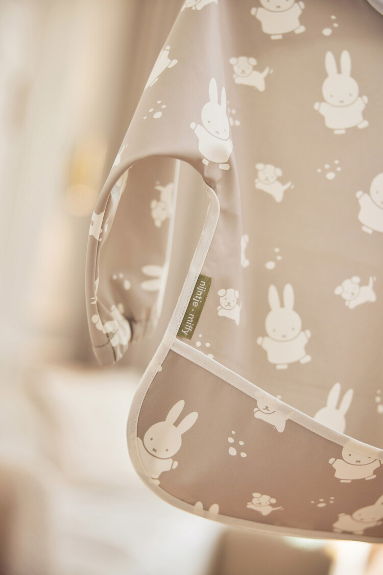 Jollein Jollein | Slab waterproof met mouw miffy&snuffy olive green