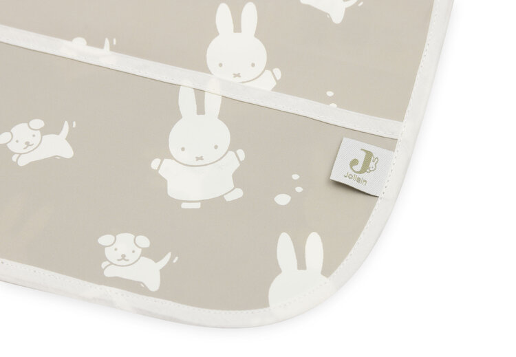 Jollein Jollein | Slab waterproof met mouw miffy&snuffy olive green