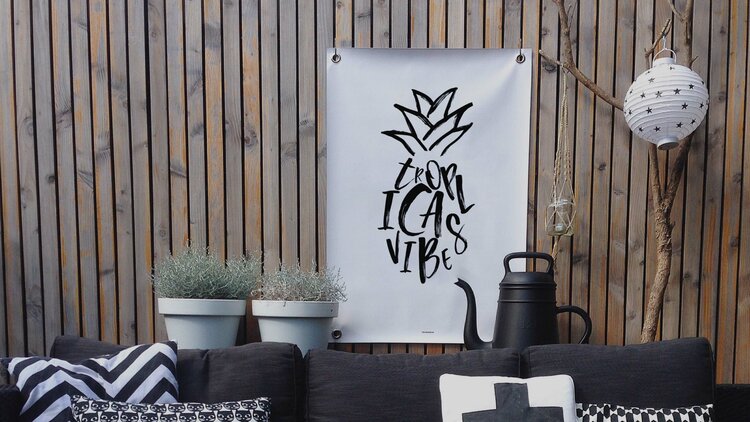 Villa Madelief VM | Tuinposter Tropical Vibes