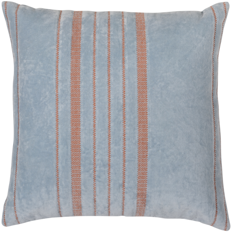 WOOOD Woood | Kussenset Laon velvet naturel blauw - set van 3