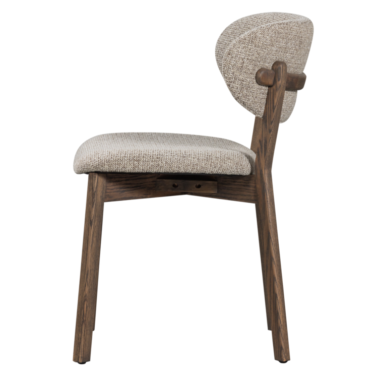 WOOOD Woood | Eetkamerstoel Udar met houten frame donkerbruin