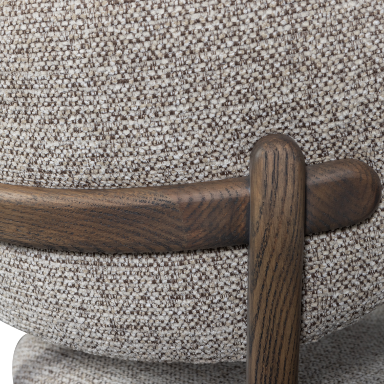 WOOOD Woood | Eetkamerstoel Udar met houten frame donkerbruin