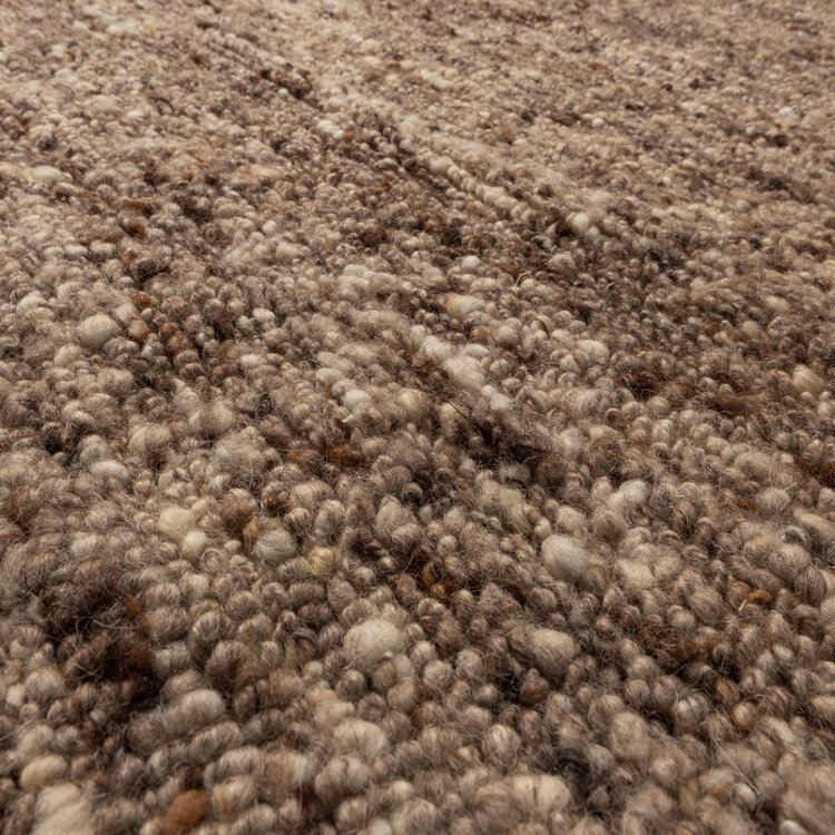 WOOOD Woood | Vloerkleed Efia wol bruin melange 170x240cm