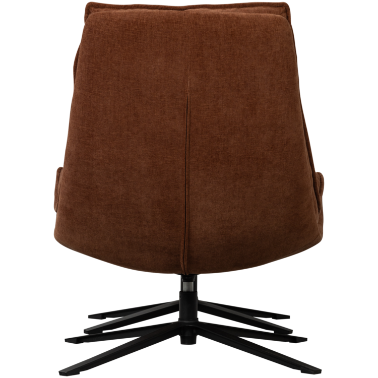 WOOOD Woood | Draaifauteuil Kube met hocker bruin