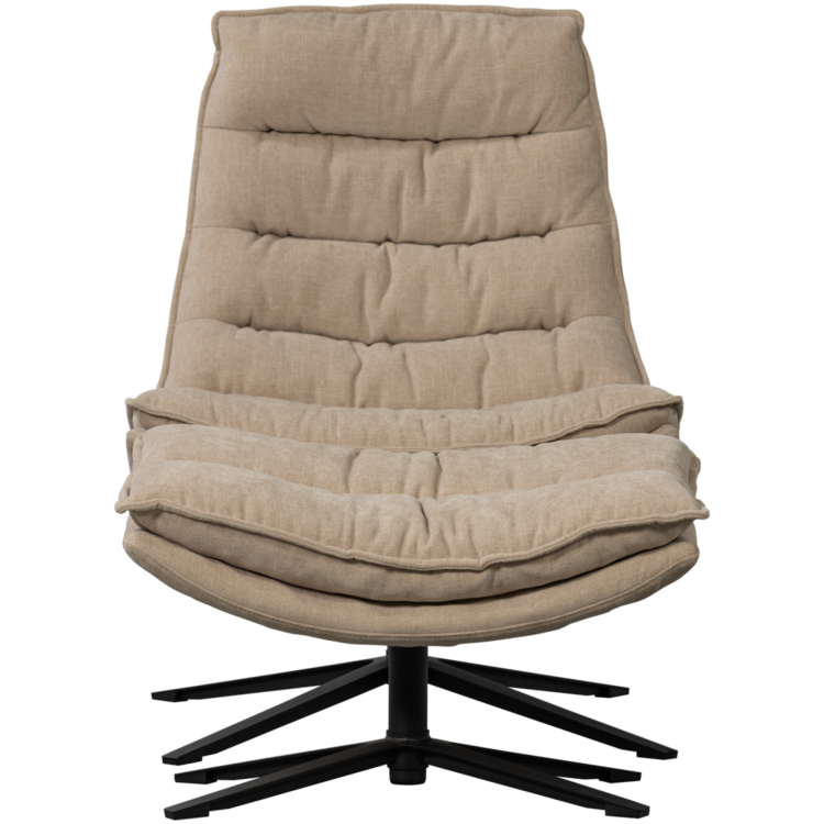 WOOOD Woood | Kube draaifauteuil met hocker naturel