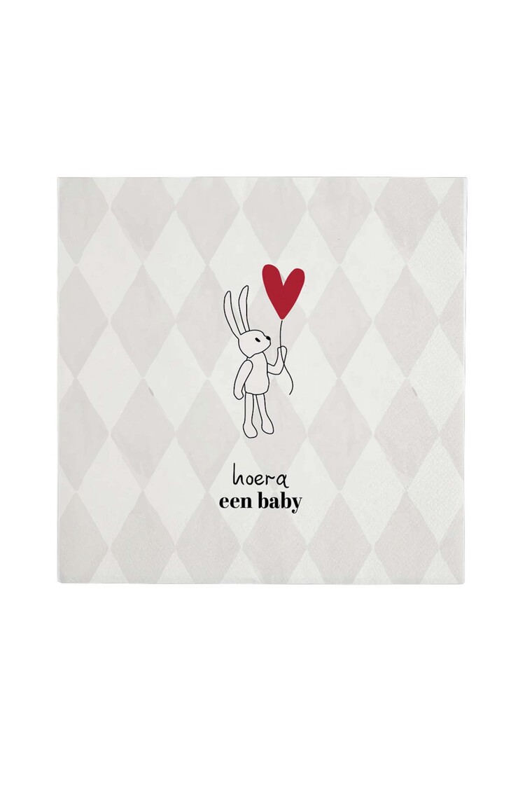 Zusss Zusss | Servetten vierkant Hoera een baby