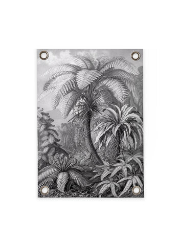 Villa Madelief VM | Tuinposter Jungle zwart wit