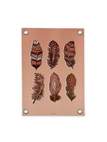 Villa Madelief VM | Tuinposter Veertjes roze