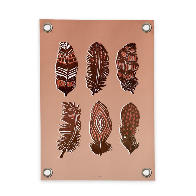 Villa Madelief VM | Tuinposter Veertjes roze