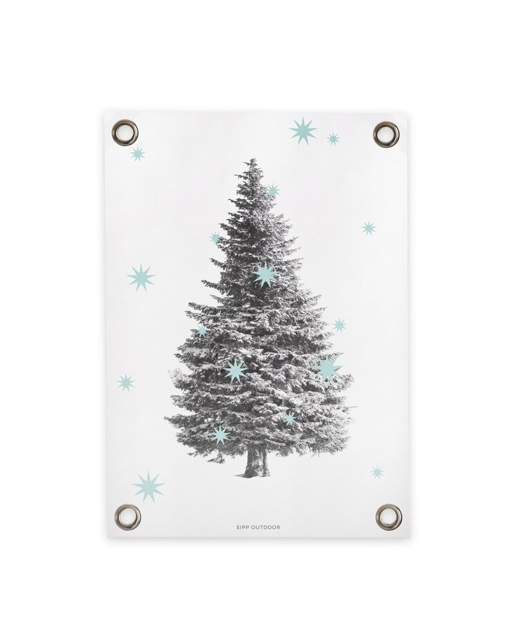 Villa Madelief VM | Tuinposter Pinetree Light Blue