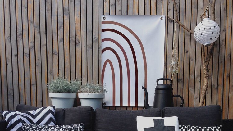 Villa Madelief VM | Tuinposter Regenboog fragment