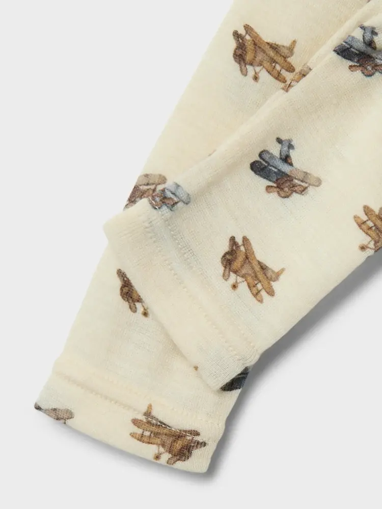 Lil Atelier Lil Atelier | Legging wol Nalu vliegtuigjes