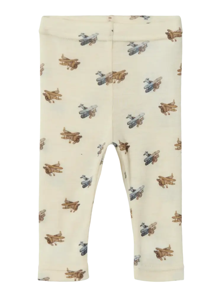 Lil Atelier Lil Atelier | Legging wol Nalu vliegtuigjes
