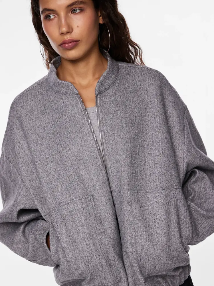 Pieces Pieces | Bomber Debbie grijs Noos