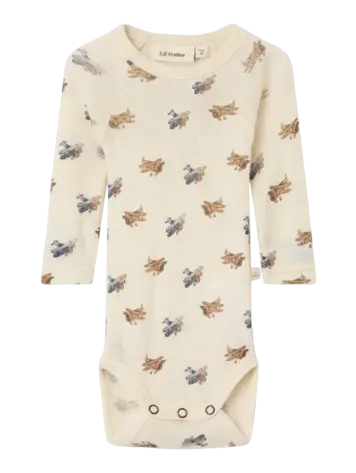 Lil Atelier Lil Atelier | Wollen romper Nalu vliegtuigjes