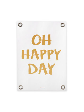 Villa Madelief VM | Tuin poster wit geel happy day