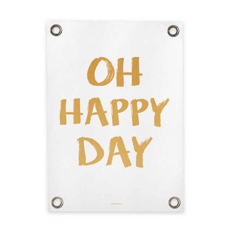 Villa Madelief VM | Tuin poster wit geel happy day