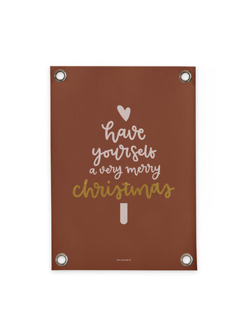 Villa Madelief VM | Tuinposter Have yourself a very merry Christmas bruin