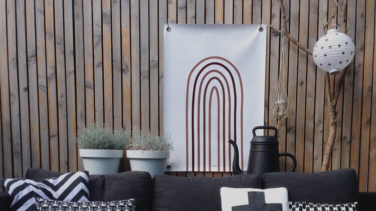 Villa Madelief VM | Tuinposter Regenboog