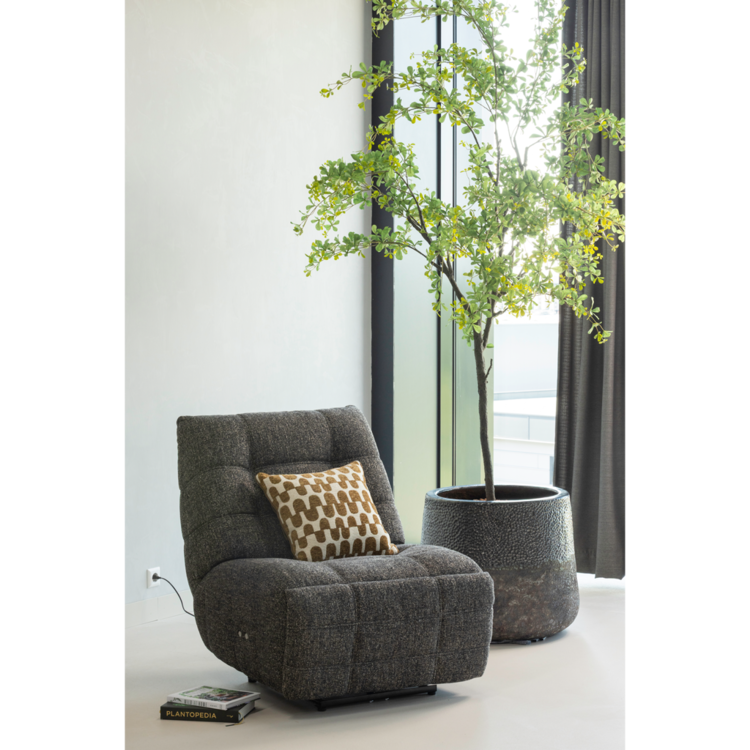 WOOOD Woood | Relaxfauteuil Hein antraciet/bruin