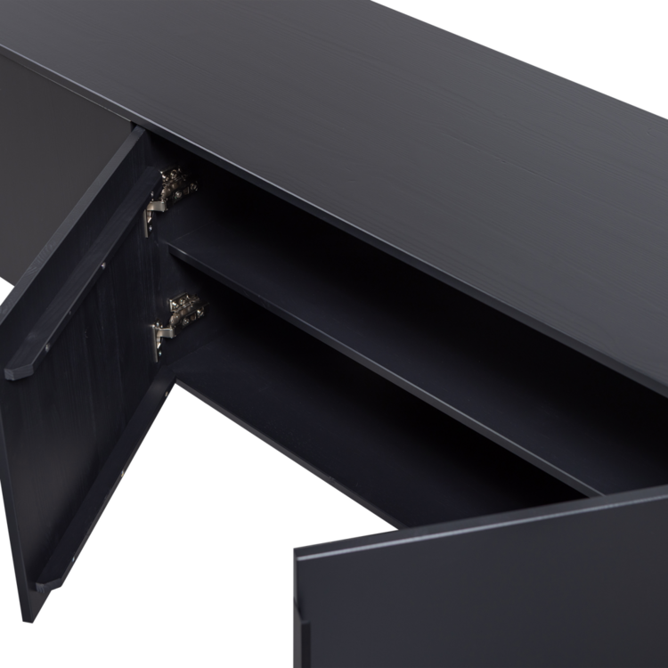 WOOOD Woood | Tv meubel Gunnar matzwart 200cm